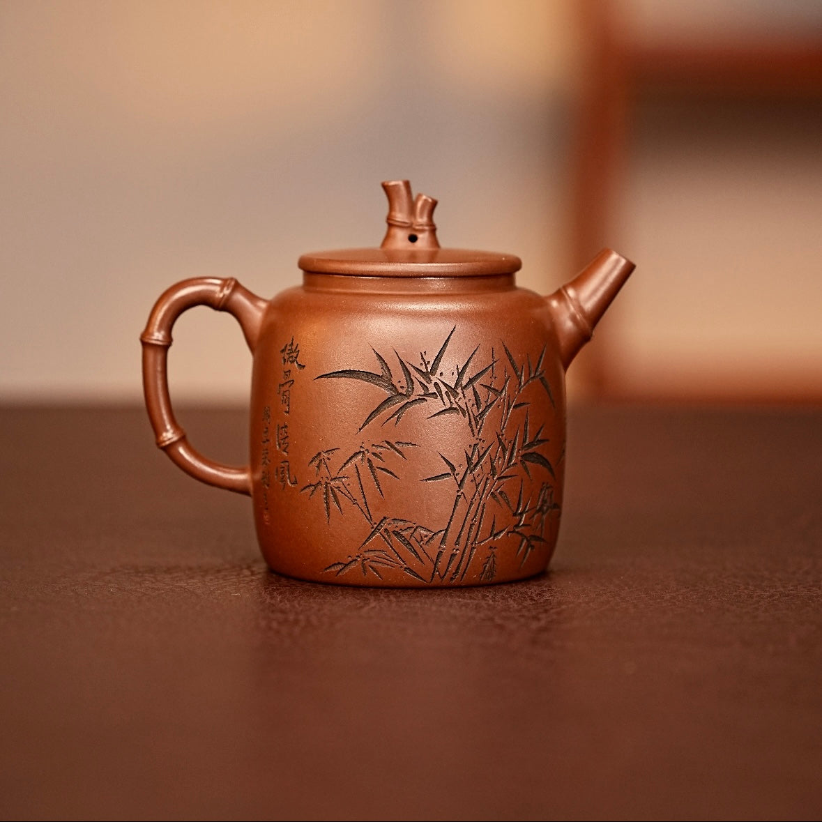 "Unbending Spirit" Bamboo Segment Teapot